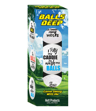 Balls Deep Funny Slogan Golf Balls Assorted 3-Pack