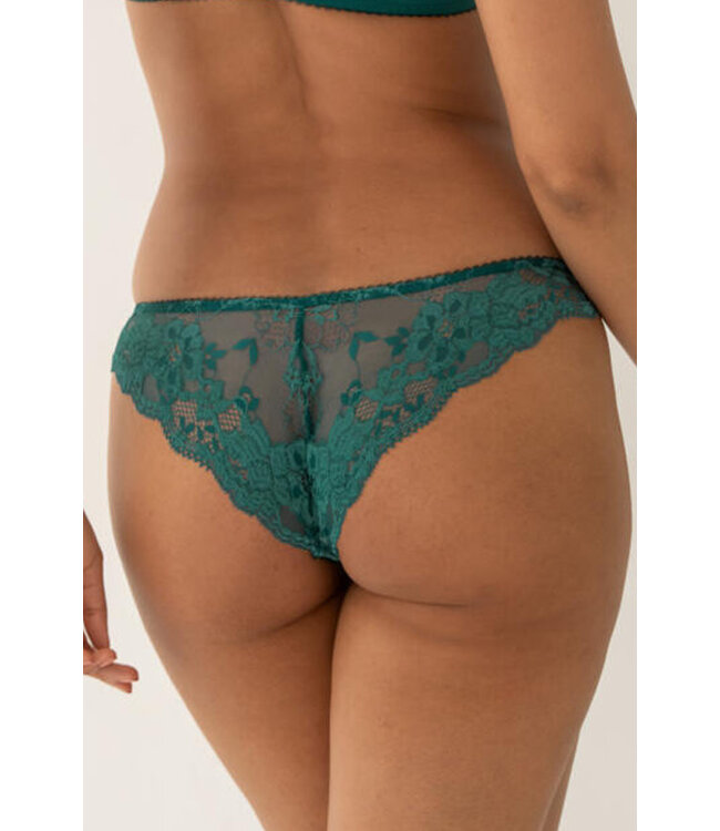 Pour Moi Amour Brazilian Teal/Pink Brief 1510