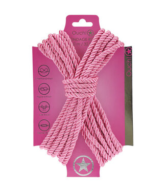 Ouch! Bondage Rope 10m Nylon Pink