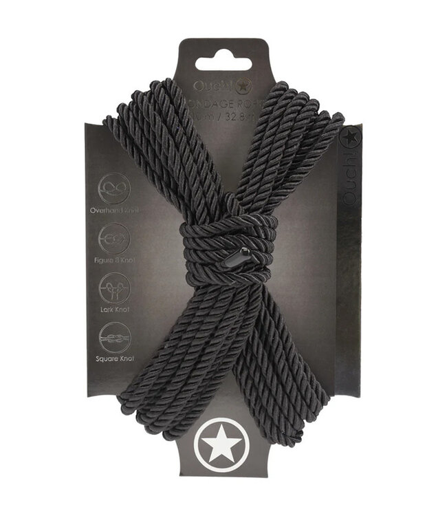 Ouch! Bondage Rope 10m Nylon Black
