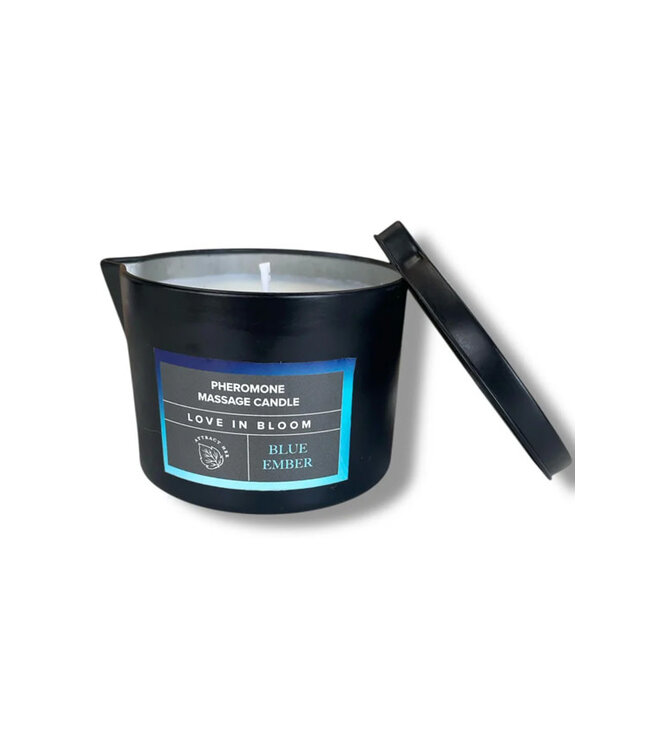 Eye of Love Bloom Pheromone Massage Candle Blue Ember 5oz