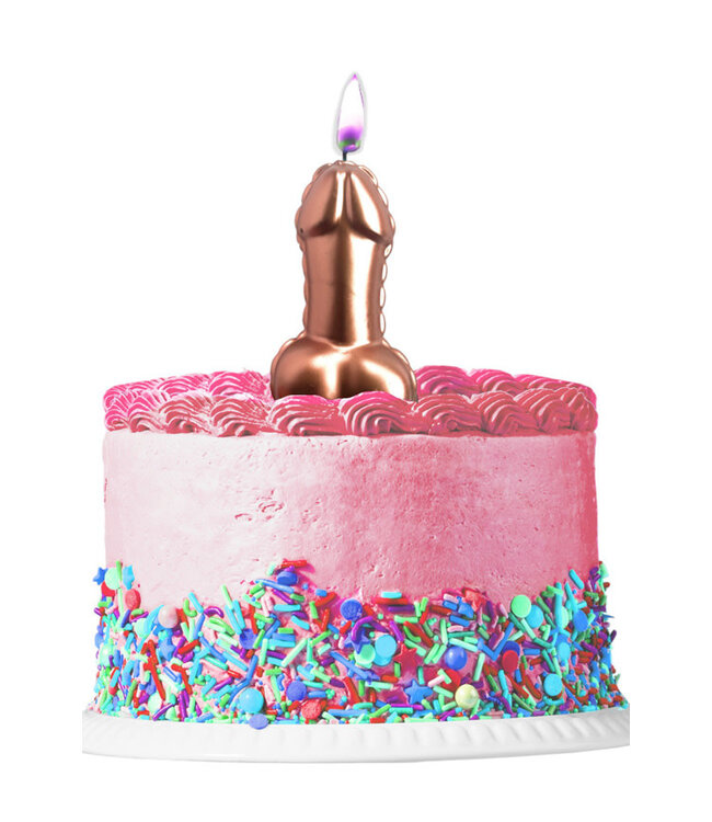 Pink Foil Penis Balloon Candle