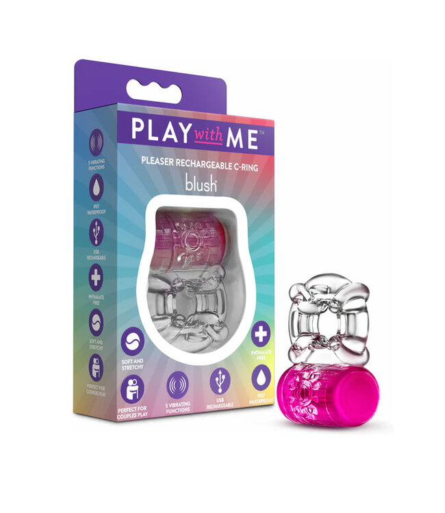 Play With Me Pleaser Rechargeable C-Ring Pink