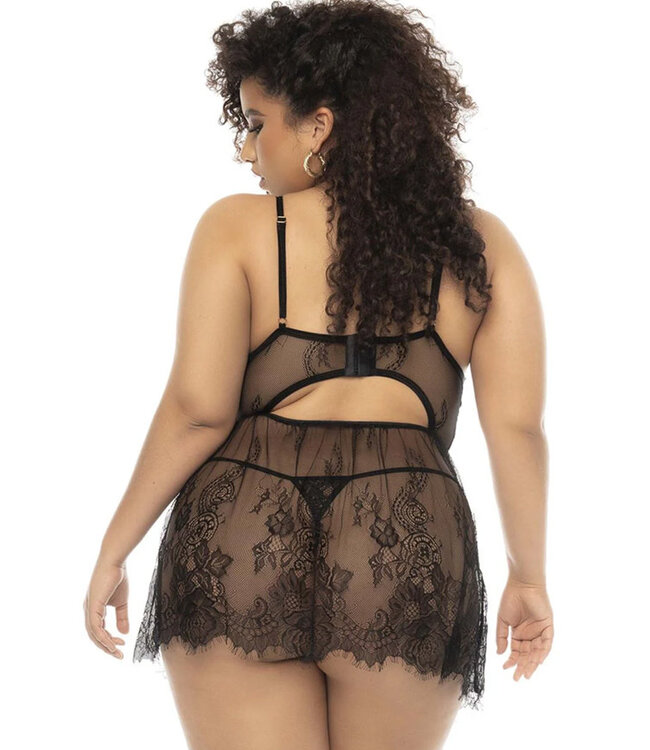 Kiana Plus Black Babydoll 7550X