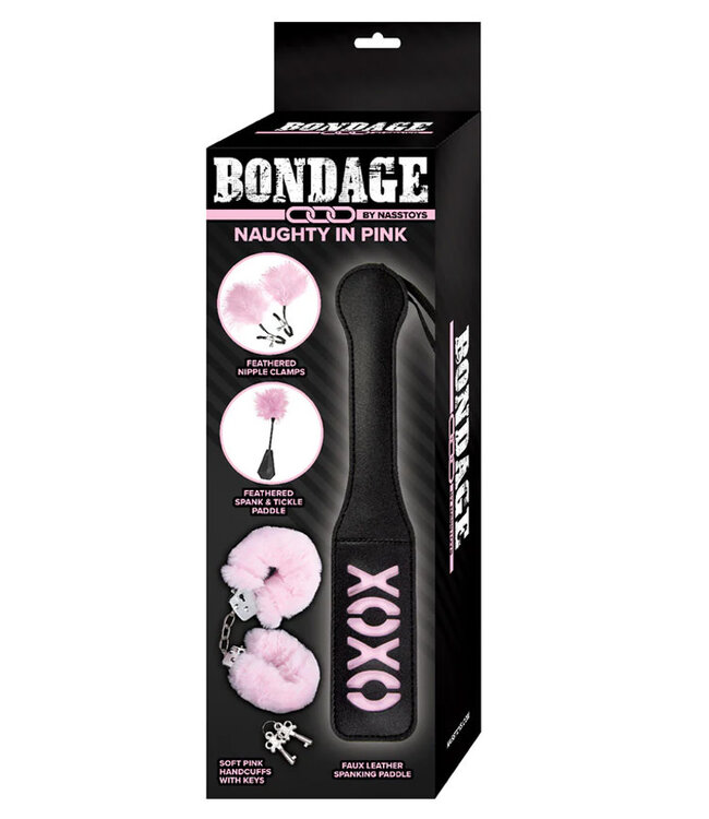 Bondage By Nasstoys Naughty In Pink Black/Pink