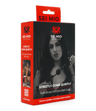 SEI MIO Strictly Come Quietly Soft Strap Silicone Ball Gag
