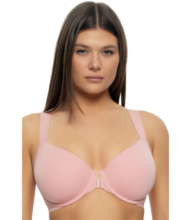 Felina Utopia Front-Close Racerback T-Shirt Bridal Rose Bra 155149