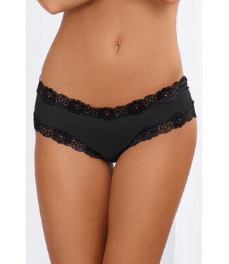 Criss-Cross Back Cheeky Black Panty 1434