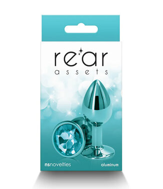 Rear Assets Metal Anal Plug Small Teal