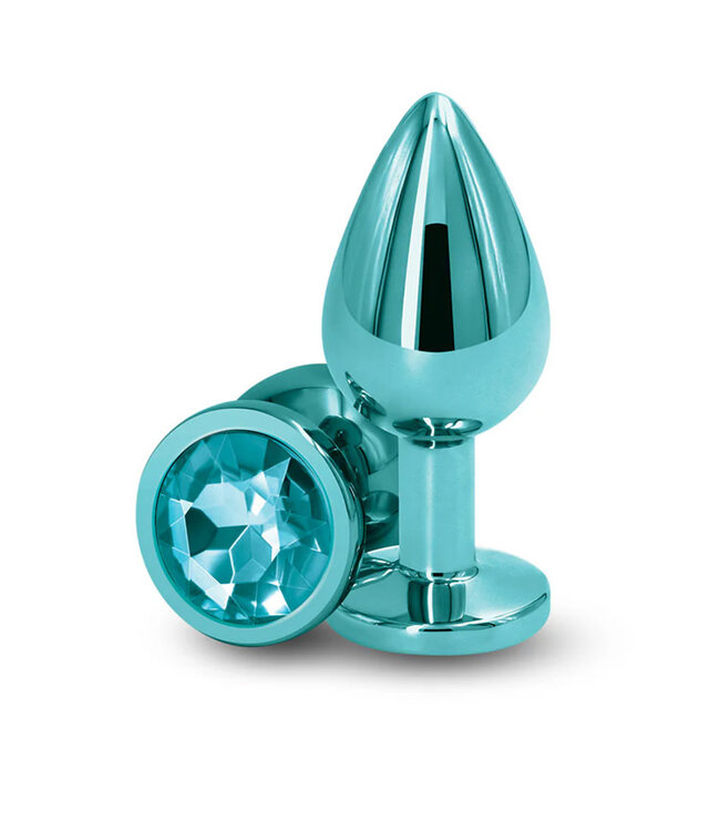 Rear Assets Metal Anal Plug Medium Teal