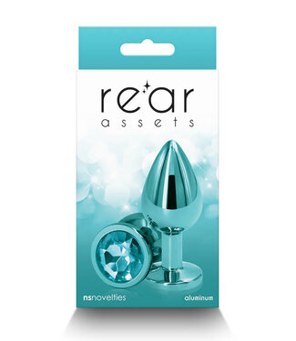 Rear Assets Metal Anal Plug Medium Teal