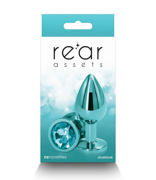 Rear Assets Metal Anal Plug Medium Teal