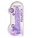 RealRock Crystal Clear Realistic 9 in. Dildo With Balls and Suction Cup Purple