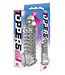 The 9's Toppers Open-Ended, Ribbed, and Nubbed Penis Extender Clear