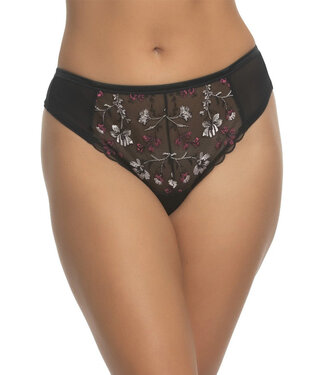 Allure Embroidered Midnight Rouge Thong 535211
