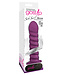 Gossip Soft Swirl Rechargeable Remote-Controlled Textured Silicone Vibrating Dildo Violet 7.5in