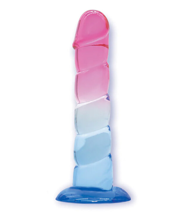Shades Swirl Dildo Pink/Blue 7.5in