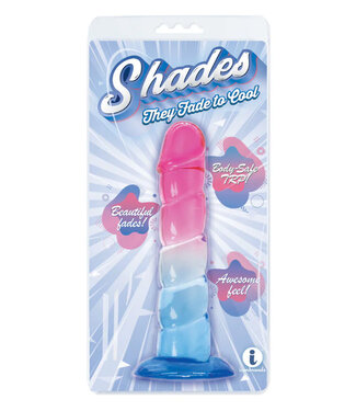 Shades Swirl Dildo Pink/Blue 7.5in