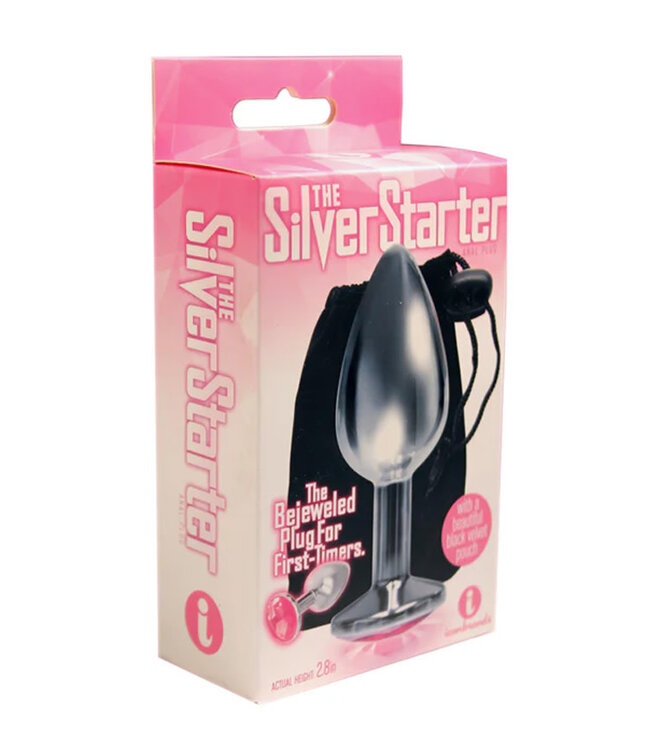The 9's, The Silver Starter, Bejeweled Stainless Steel Plug Pink