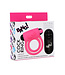 BANG! Silicone Cock Ring & Bullet with Remote Control Pink
