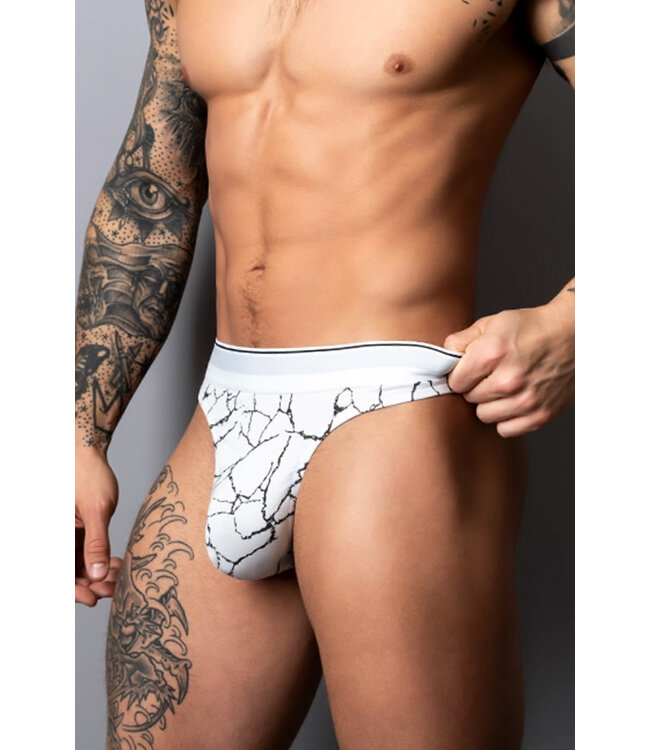 Jason White/Black Men's Thong 412299