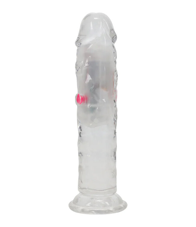 RealRock Wireless Rechargeable Remote Control Vibrating 6in Dildo Clear
