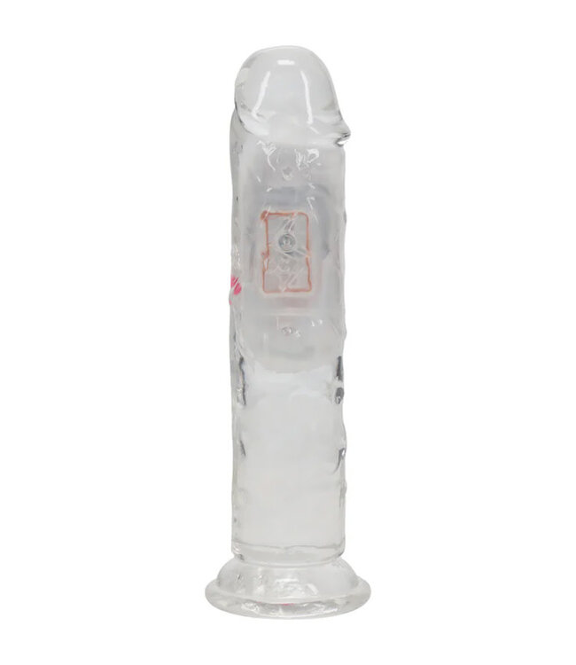 RealRock Wireless Rechargeable Remote Control Vibrating 6in Dildo Clear