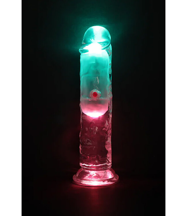 RealRock Wireless Rechargeable Remote Control Vibrating 6in Dildo Clear