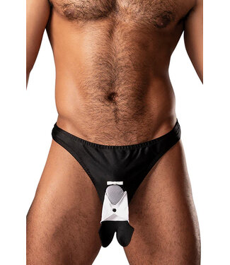 Novelty Dapper Dick Black Men's Thong