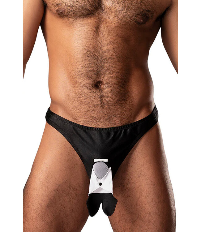 Novelty Dapper Dick Black Men's Thong Onesize