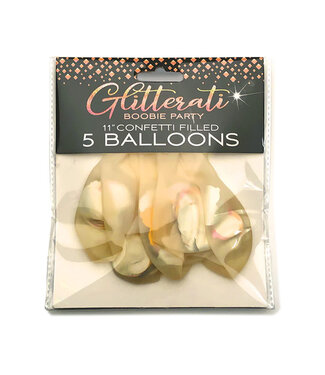 Glitterati Boobie Party Confetti Balloons 5-Pack