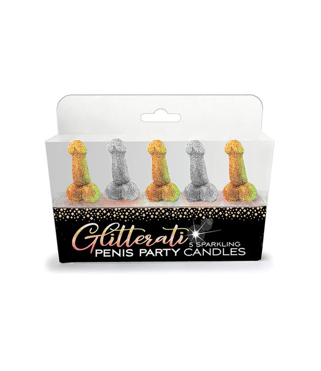 Glitterati Penis Party Sparkling Candles 5-Pack