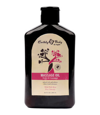 Earthly Body At Night Aphrodisiac Massage Oil Wild Pink Rose 8.4oz