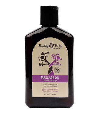 Earthly Body At Night Aphrodisiac Massage Oil Ylang Ylang Lavender 8.4oz