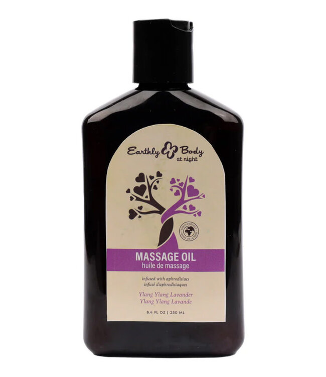 Earthly Body At Night Aphrodisiac Massage Oil Ylang Ylang Lavender 8.4oz