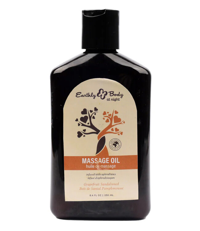 Earthly Body At Night Aphrodisiac Massage Oil Grapefruit Sandalwood 8.4oz