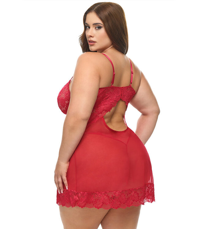 Jan Plus Red Chemise 74-11053X