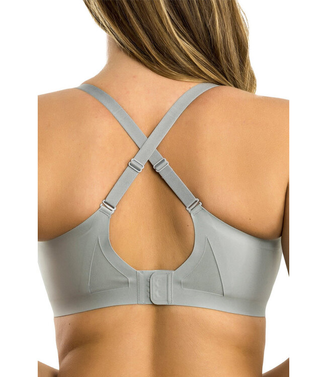 Parfait Simplicity Full Busted Seamless and Smooth Everyday Basic Wirefree Grey Bra with Removable Pads P2400