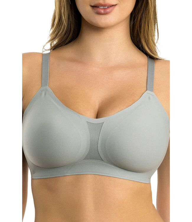 Parfait Simplicity Full Busted Seamless and Smooth Everyday Basic Wirefree Grey Bra with Removable Pads P2400