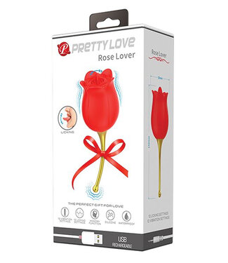 Pretty Love Licking Rose Lover Dual Ended Vibrator Rose