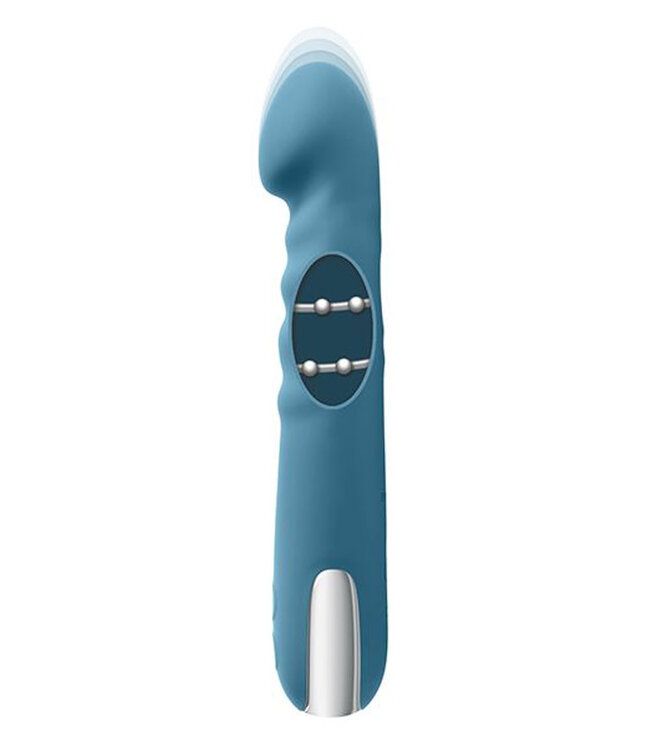 Evolved Queen of All Trades Thrusting & Rotating Vibrator Teal