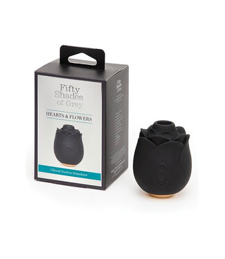 Fifty Shades of Grey Hearts & Flowers Rose Vibrator Black