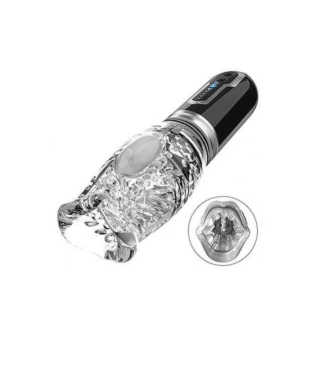 The Male Rose 3 Thrusting, Rotating & Vibrating Oral Sex Masturbator Black