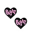 Neva Nude Brat Glitter Heart Pasties Black/Pink
