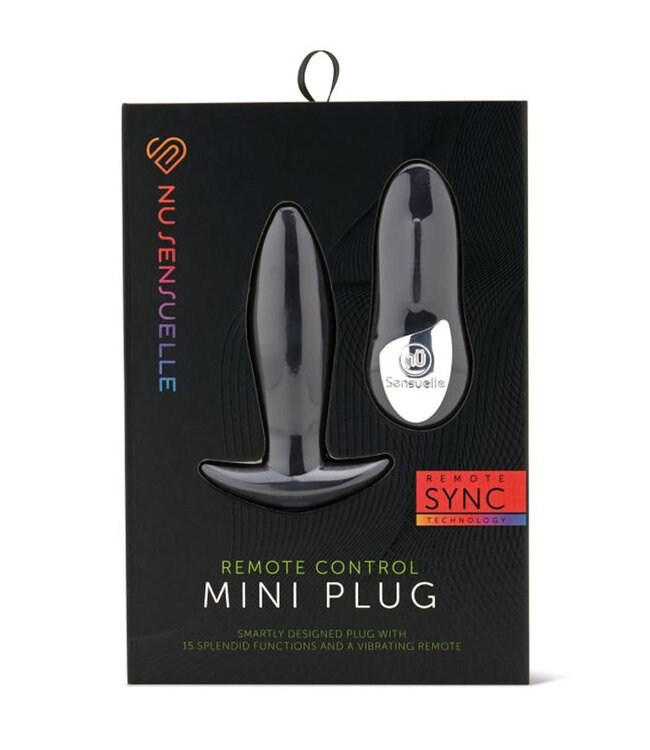 Nu Sensuelle Remote Control Rechargeable Mini Plug Black