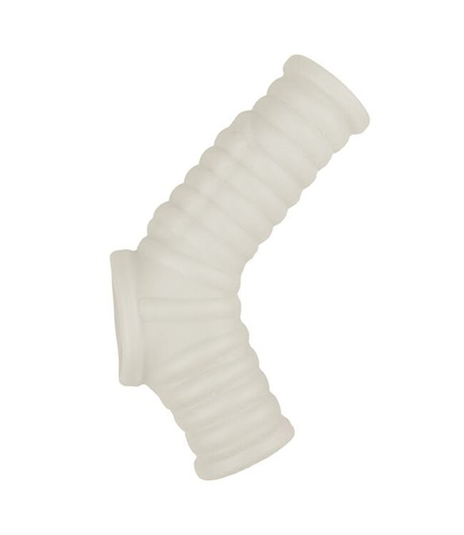 Vibrating Power Sleeve Ribbed Fit White