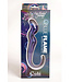Cristal Blue Flame Curved Glass Dildo Purple