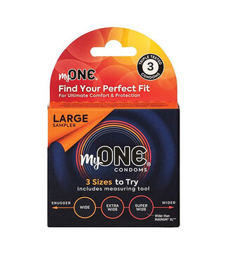 My One Large Sampler Condoms Pack of 3