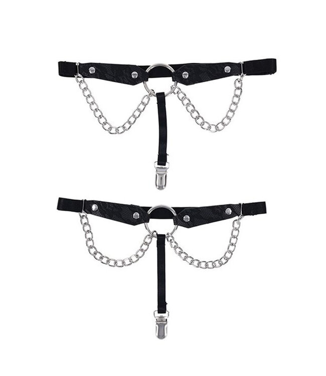 Sex & Mischief Chain Lace Garters
