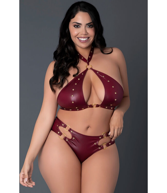 Miranda Plus Burgundy Set PAK244 Queen